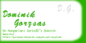 dominik gorzsas business card